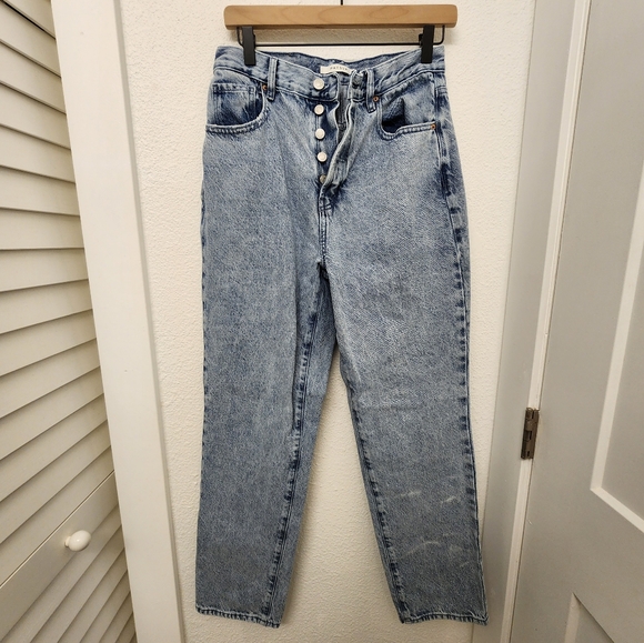 Pacsun Static Blue High Waisted Button Fly Dad Jeans - Picture 3 of 11